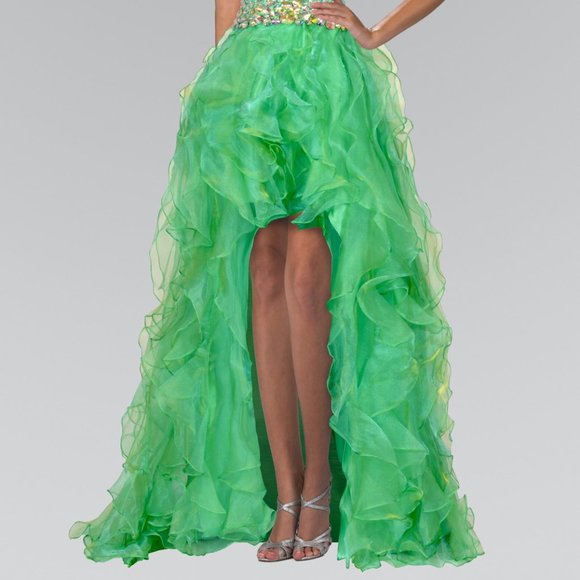 NEW LONG SLEEVELESS OFF SHOULDER SLEEVELESS BALL GOWN WITH LACE UP BACK GL1098 - Picture 8 of 10